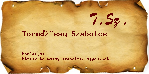 Tormássy Szabolcs névjegykártya