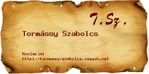 Tormássy Szabolcs névjegykártya